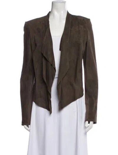 Pre-owned Lamarque Leather Biker Jacket W/ Tags In Brown