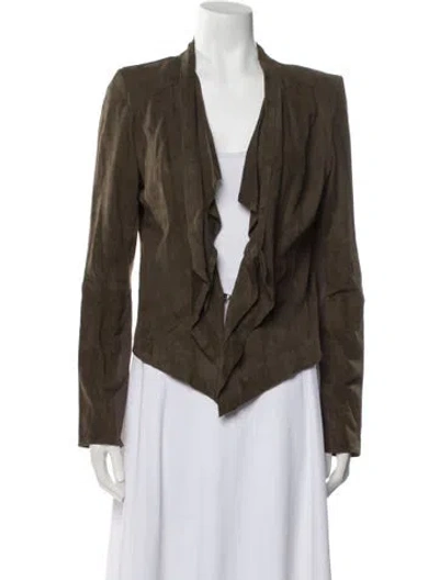 Pre-owned Lamarque Leather Blazer In Brown