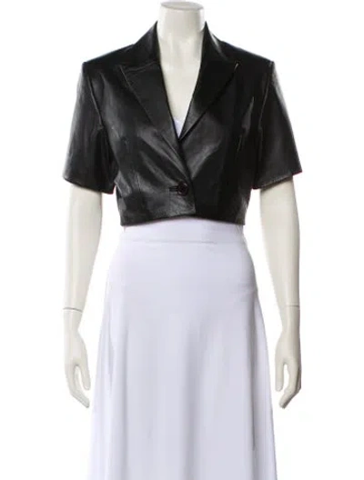 Pre-owned Lamarque Leather Bolero In Black