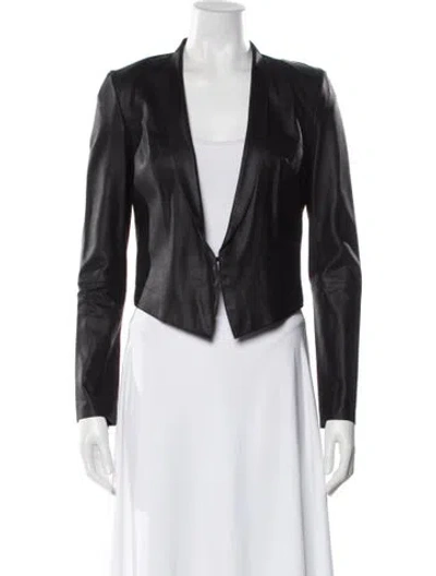 Pre-owned Lamarque Leather Evening Jacket In Black