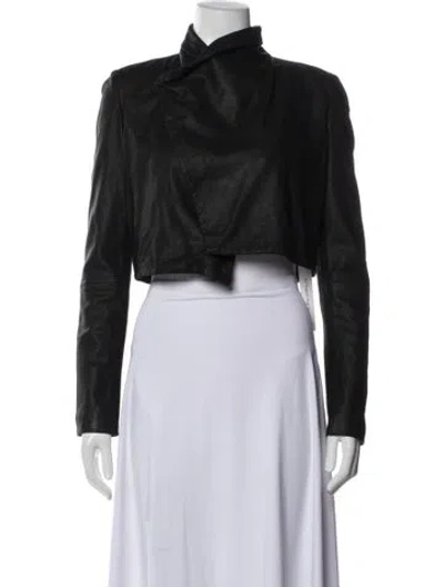 Pre-owned Lamarque Leather Jacket In Black