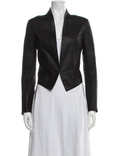 Pre-owned Lamarque Leather Jacket In Black