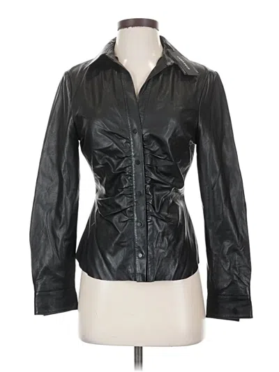 Pre-owned Lamarque Leather Jacket In Black