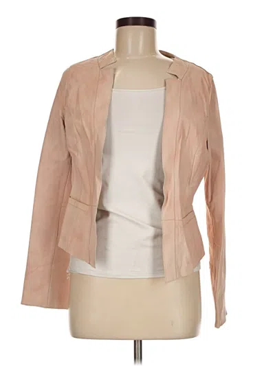 Pre-owned Lamarque Leather Jacket In Tan
