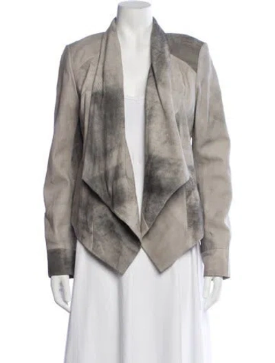 Pre-owned Lamarque Leather Patterned Jacket In Neutrals