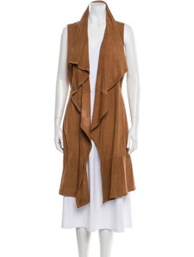 Pre-owned Lamarque Leather Vest In Brown