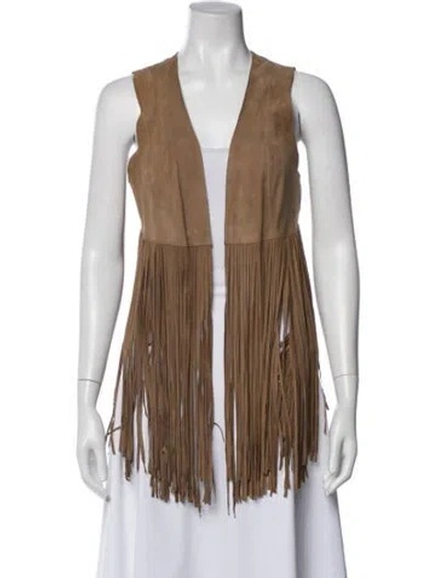 Pre-owned Lamarque Leather Vest In Neutral