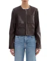 Lamarque Linette Leather Jacket In Brown