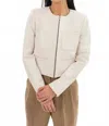 Lamarque Linette Leather Jacket In Whisper White In Neutral