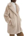 Lamarque Linnea Faux Fur Coat In Oat