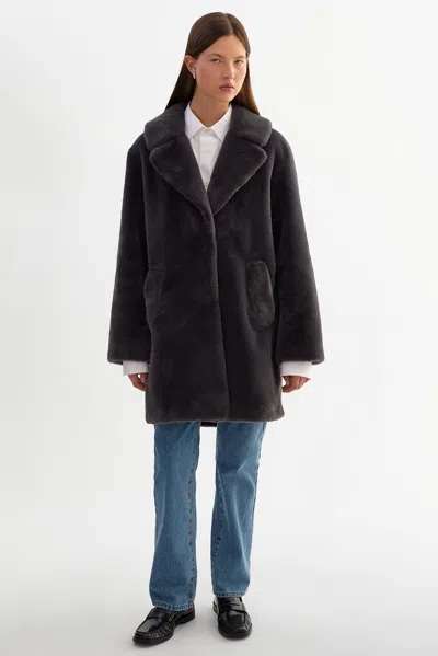 Lamarque Linnea Faux Fur Coat In Animal Print