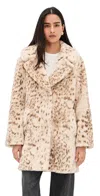 Lamarque Linnea Faux Fur Coat In Brown
