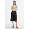 Lamarque Lise | Leather Bermuda Short In Black