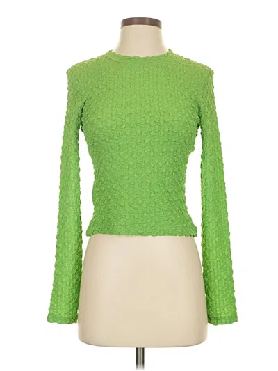 Lamarque Long Sleeve Top Green Turtleneck Tops In Gold