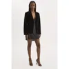 Lamarque Lottie Faux Leather Blazer In Black