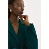 Lamarque Lottie Faux Leather Blazer In Green