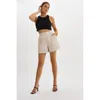 Lamarque Marlene Leather Shorts In White