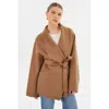 Lamarque Mekia | Double Face Wool Coat In Brown