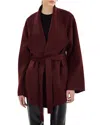 Lamarque Mekia Wrap Coat In Mahogany