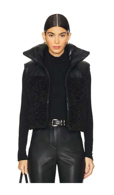 Lamarque Melicia Faux Fur Vest In Black