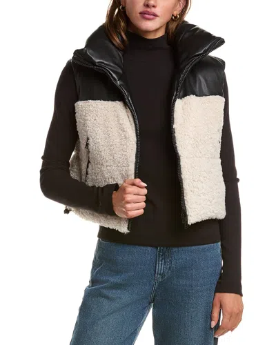 LAMARQUE LAMARQUE MELICIA FAUX LEATHER REVERSIBLE VEST