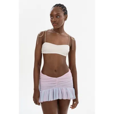 Lamarque Merania Leather Bralette In White