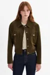Lamarque Merida Genuine Suede Shacket In Brown