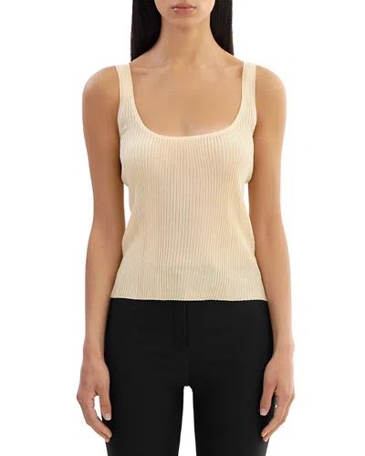Lamarque Metallic Rib Knit Tank In Neutral