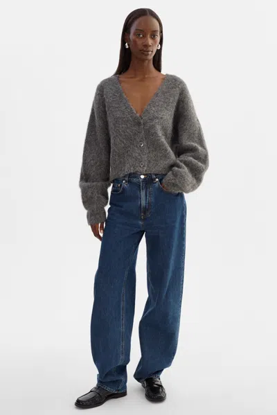 Lamarque Minnie Knit Cardigan In Gray