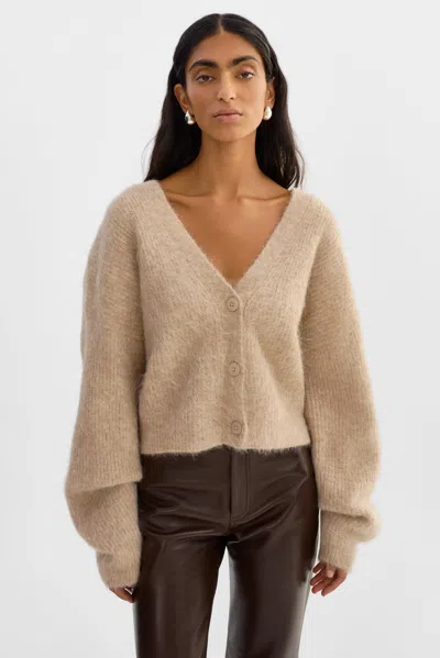 Lamarque Minnie Knit Cardigan In Neutral