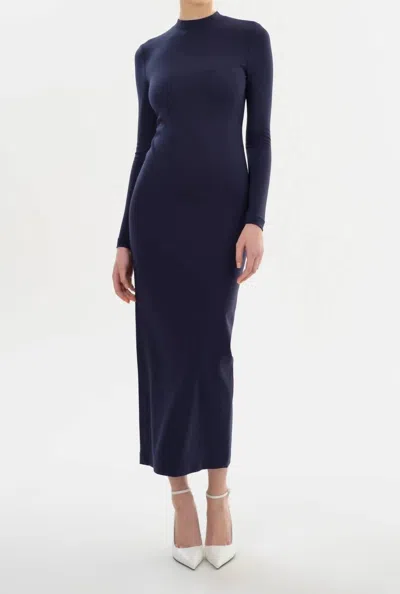 Lamarque Mirella Long Sleeve Maxi Dress In Midnight Blue