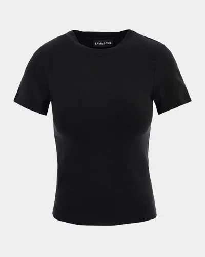Lamarque Moa Crewneck T-shirt In Black