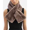 Lamarque Muse Faux Fur Scarf In Brown