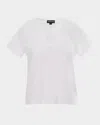 Lamarque Nerea Jersey V-neck Shirt In White