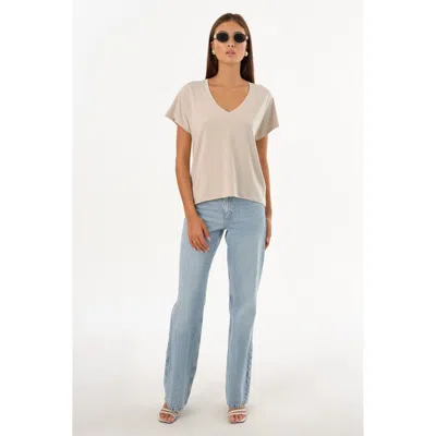 LAMARQUE NEREA JERSEY V NECK TEE