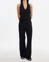 Lamarque Nuria Rib Knit Jumpsuit In Black In Black