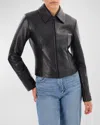 LAMARQUE OCEANA FITTED LEATHER JACKET