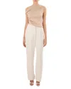 Lamarque One Shoulder Ruched Top In Gold