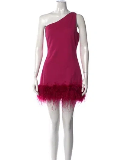 Pre-owned Lamarque One-shoulder Mini Dress In Pink