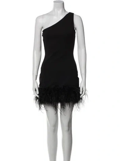 Pre-owned Lamarque One-shoulder Mini Dress W/ Tags In Black