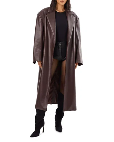 Lamarque Oversized Coat In Mahogany