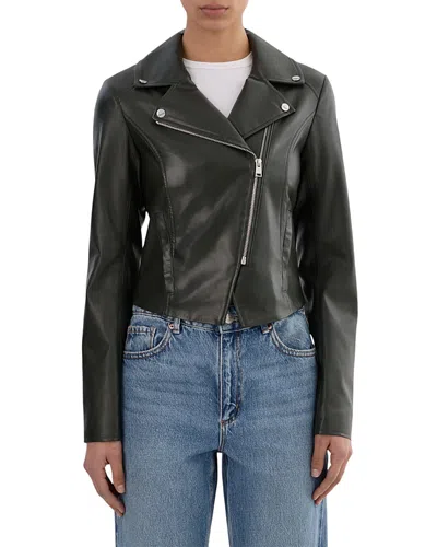 Lamarque Pascale Faux Leather Moto Jacket In Black