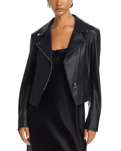 Lamarque Pascale Faux Leather Moto Jacket In Black