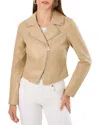 Lamarque Pascale Faux Leather Moto Jacket In Wheat