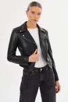 Lamarque Pascale Fitted Faux Leather Jacket In Multi