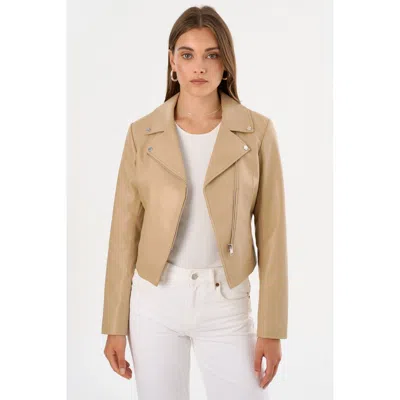 LAMARQUE PASCALE FITTED FAUX LEATHER JACKET