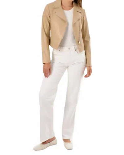 Lamarque Pascale Moto Jacket In Wheat In Gold