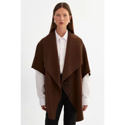 Lamarque Penelope | Double Face Wool Coat In Leopard