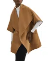Lamarque Penelope Open-front Double Face Wool-blend Coat In Camel