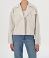 Lamarque Quinn Cropped Trench Coat In Whisper White In White